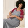Ekouaer Nightgowns for Women Cotton Long Night Gowns Plus Size Moo Moos Short Sleeve House Dress Soft Sleep Shirts S-5XL(Light Grey)