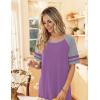 Ekouaer Nightgowns for Women Cotton Long Night Gowns Plus Size Moo Moos Short Sleeve House Dress Soft Sleep Shirts S-5XL(Purple Red)