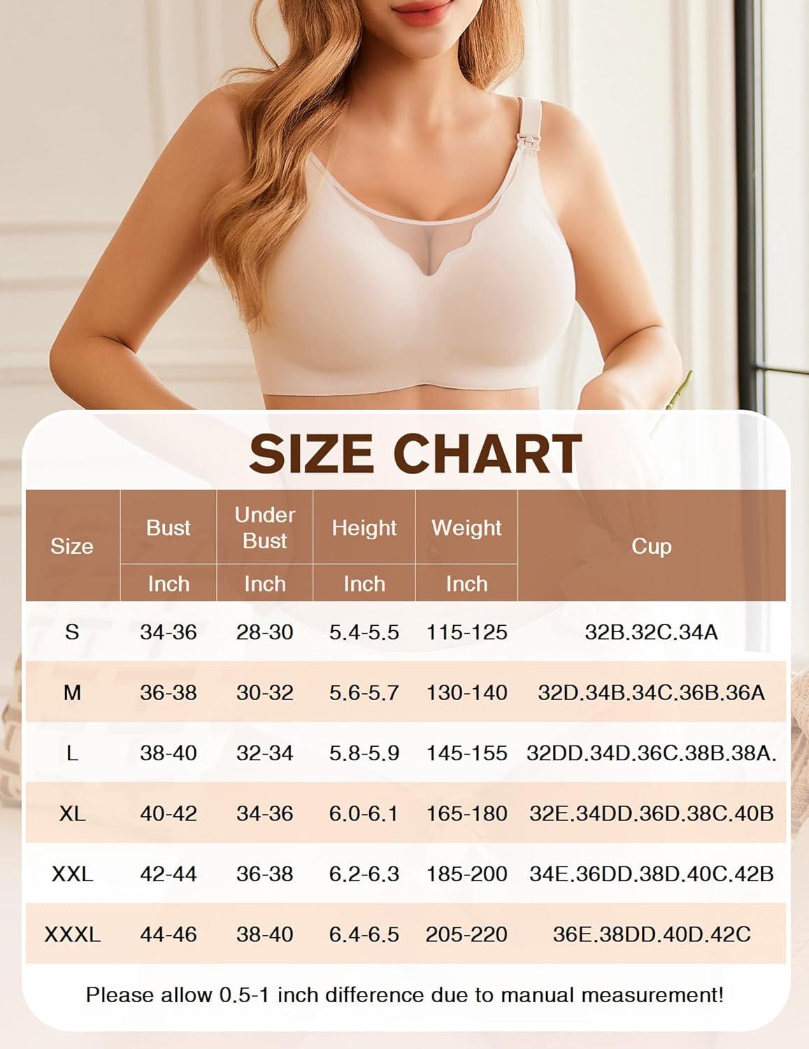 imageEkouaer Women Mesh Support Nursing Bra Seamless Ultra Soft Maternity Bras Pregnancy Sleep Bralette with Extra ExtendersBeige