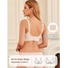 Ekouaer Women Mesh Support Nursing Bra Seamless Ultra Soft Maternity Bras Pregnancy Sleep Bralette with Extra Extenders(Beige)