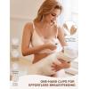 Ekouaer Women Mesh Support Nursing Bra Seamless Ultra Soft Maternity Bras Pregnancy Sleep Bralette with Extra Extenders(Beige)