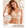Ekouaer Women Mesh Support Nursing Bra Seamless Ultra Soft Maternity Bras Pregnancy Sleep Bralette with Extra Extenders(Beige)