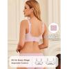 Ekouaer Women Mesh Support Nursing Bra Seamless Ultra Soft Maternity Bras Pregnancy Sleep Bralette with Extra Extenders(Dirty Pink)