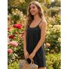 Ekouaer Rompers for Women Summer Sleeveless Shorts Casual Spaghetti Strap Jumpsuits with Pockets Beach Vacation Outfits S-XXL(Black)