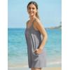 Ekouaer Rompers for Women Summer Sleeveless Shorts Casual Spaghetti Strap Jumpsuits with Pockets Beach Vacation Outfits S-XXL(Light Grey)