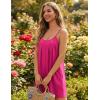 Ekouaer Rompers for Women Summer Sleeveless Shorts Casual Spaghetti Strap Jumpsuits with Pockets Beach Vacation Outfits S-XXL(Rose Pink)