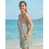 Ekouaer Rompers for Women Summer Sleeveless Shorts Casual Spaghetti Strap Jumpsuits with Pockets Beach Vacation Outfits S-XXL(White Daisy Floral)