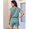 Ekouaer Women’s Romper with Pockets Summer Short Jumpsuit Casual Cap Sleeve Drawstring One Piece Lounge Vacation Beach Outfit(Green)