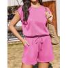 Ekouaer Women’s Romper with Pockets Summer Short Jumpsuit Casual Cap Sleeve Drawstring One Piece Lounge Vacation Beach Outfit(Khaki)