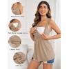 Ekouaer Women’s Maternity Tank Tops 3 Packs Sleeveless Nursing Tops V Neck Breastfeeding Shirts Pregnancy Clothes(Black / Brown / Khaki(3pcs))