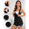 Ekouaer Women’s Maternity Tank Tops 3 Packs Sleeveless Nursing Tops V Neck Breastfeeding Shirts Pregnancy Clothes(Black / Dark Grey / Light Grey(3pcs))