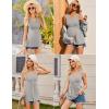 Ekouaer Women’s Maternity Tank Tops 3 Packs Sleeveless Nursing Tops V Neck Breastfeeding Shirts Pregnancy Clothes(Black / Dark Grey / Light Grey(3pcs))