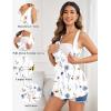 Ekouaer Women’s Maternity Tank Tops 3 Packs Sleeveless Nursing Tops V Neck Breastfeeding Shirts Pregnancy Clothes(Black / Grey / Floral White(3pcs))