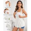 Ekouaer Women’s Maternity Tank Tops 3 Packs Sleeveless Nursing Tops V Neck Breastfeeding Shirts Pregnancy Clothes(Black / Grey / White(3pcs))