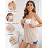 Ekouaer Women’s Maternity Tank Tops 3 Packs Sleeveless Nursing Tops V Neck Breastfeeding Shirts Pregnancy Clothes(Black / White / Beige(3pcs))