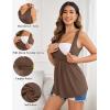 Ekouaer Women’s Maternity Tank Tops 3 Packs Sleeveless Nursing Tops V Neck Breastfeeding Shirts Pregnancy Clothes(Black / White / Brown(3pcs))