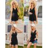 Ekouaer Women’s Maternity Tank Tops 3 Packs Sleeveless Nursing Tops V Neck Breastfeeding Shirts Pregnancy Clothes(Black / White / Floral Beige(3pcs))