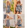 Ekouaer Women’s Maternity Tank Tops 3 Packs Sleeveless Nursing Tops V Neck Breastfeeding Shirts Pregnancy Clothes(Caramel / Grey / Wine Red(3pcs))