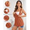 Ekouaer Women’s Maternity Tank Tops 3 Packs Sleeveless Nursing Tops V Neck Breastfeeding Shirts Pregnancy Clothes(Light Grey / Black / Caramel(3pcs))