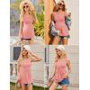 Ekouaer Women’s Maternity Tank Tops 3 Packs Sleeveless Nursing Tops V Neck Breastfeeding Shirts Pregnancy Clothes(Orange Pink / Gray-green / Floral Black(3pcs))