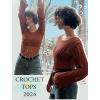 Ekouaer Womens Crochet Cover up Top Hollow Out Floral Beach Cover ups 2026 Summer Sweater Vacation Cruise Outfits S-2XL(Terracotta)