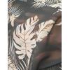 Ekouaer Womens Swimsuit Coverup 2026 Sheer Chiffon Floral Print Sexy Bathing Suit Cover Up Swimwear Beachwear(Black Brown Leaf)