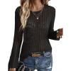Ekouaer Womens Crochet Cover up Top Hollow Out Floral Beach Cover ups 2026 Summer Sweater Vacation Cruise Outfits S-2XL(Black)
