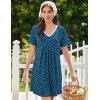 Ekouaer Nightgowns for Women Cotton Night Gowns Short Sleeve Pleated Sleep Shirts Lace Trim Moo Moos Ladies Sleepwear(Dog Footprints)
