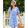Ekouaer Nightgowns for Women Cotton Night Gowns Short Sleeve Pleated Sleep Shirts Lace Trim Moo Moos Ladies Sleepwear(White Bird)