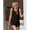 Ekouaer Womens Pajama Sets Sleeveless Tank Tops and Split Shorts Pjs Set Soft Comfy Summer 2 Piece Sleepwear(Black)