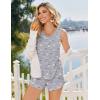 Ekouaer Womens Pajama Sets Sleeveless Tank Tops and Split Shorts Pjs Set Soft Comfy Summer 2 Piece Sleepwear(Coffee Cup)