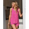 Ekouaer Womens Pajama Sets Sleeveless Tank Tops and Split Shorts Pjs Set Soft Comfy Summer 2 Piece Sleepwear(Leopard Hot Pink)