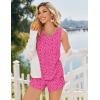 Ekouaer Womens Pajama Sets Sleeveless Tank Tops and Split Shorts Pjs Set Soft Comfy Summer 2 Piece Sleepwear(Leopard Hot Pink)