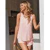 Ekouaer Womens Pajama Sets Sleeveless Tank Tops and Split Shorts Pjs Set Soft Comfy Summer 2 Piece Sleepwear(Light Pink)