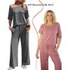 Ekouaer Lounge Sets for Women Off Shoulder(Right) Short Sleeve Tops and Long Pants 2 Piece Set Summer Soft Matching Outfit(Dark Gray)