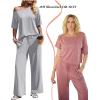 Ekouaer Lounge Sets for Women Off Shoulder(Right) Short Sleeve Tops and Long Pants 2 Piece Set Summer Soft Matching Outfit(Light Gray)
