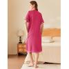 Ekouaer Zipper Robes for Women Waffle Knit Bathrobes Short Lightweight Knee Length Loungewear with Pockets S-XXL(A-hot Pink)