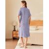 Ekouaer Zipper Robes for Women Waffle Knit Bathrobes Short Lightweight Knee Length Loungewear with Pockets S-XXL(A-purple Tie-dye)