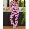 Ekouaer Women Pajamas Set Button Down Sleepwear Short Sleeve Nightwear with Long Pants Soft Pjs Set S-XXL(Five-pointed Star)