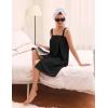 Ekouaer Towel Wrap for Women Spa Bath Robe Lightweight Terry Cloth Wrap Adjustable Shower Robe with Headband S-XL(Black)