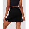 Ekouaer 16“ Golf Skorts for Woman with Inner Pockets Silicone Grippers Tennis Skirt Quick Dry Athletic Pickleball Skort(Black)