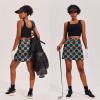 Ekouaer 16“ Golf Skorts for Woman with Inner Pockets Silicone Grippers Tennis Skirt Quick Dry Athletic Pickleball Skort(Black Floral)