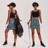 Ekouaer 16“ Golf Skorts for Woman with Inner Pockets Silicone Grippers Tennis Skirt Quick Dry Athletic Pickleball Skort(Blue Floral)