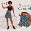 Ekouaer 16“ Golf Skorts for Woman with Inner Pockets Silicone Grippers Tennis Skirt Quick Dry Athletic Pickleball Skort(Blue Floral)