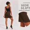Ekouaer 16“ Golf Skorts for Woman with Inner Pockets Silicone Grippers Tennis Skirt Quick Dry Athletic Pickleball Skort(Brown)