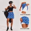 Ekouaer 16“ Golf Skorts for Woman with Inner Pockets Silicone Grippers Tennis Skirt Quick Dry Athletic Pickleball Skort(Cean Pattern)