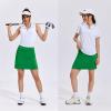Ekouaer 16“ Golf Skorts for Woman with Inner Pockets Silicone Grippers Tennis Skirt Quick Dry Athletic Pickleball Skort(Green)