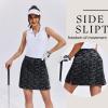 Ekouaer 16“ Golf Skorts for Woman with Inner Pockets Silicone Grippers Tennis Skirt Quick Dry Athletic Pickleball Skort(Grey Camo)