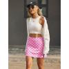 Ekouaer 16“ Golf Skorts for Woman with Inner Pockets Silicone Grippers Tennis Skirt Quick Dry Athletic Pickleball Skort(Hot Pink Print)