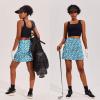 Ekouaer 16“ Golf Skorts for Woman with Inner Pockets Silicone Grippers Tennis Skirt Quick Dry Athletic Pickleball Skort(Ice Crack)